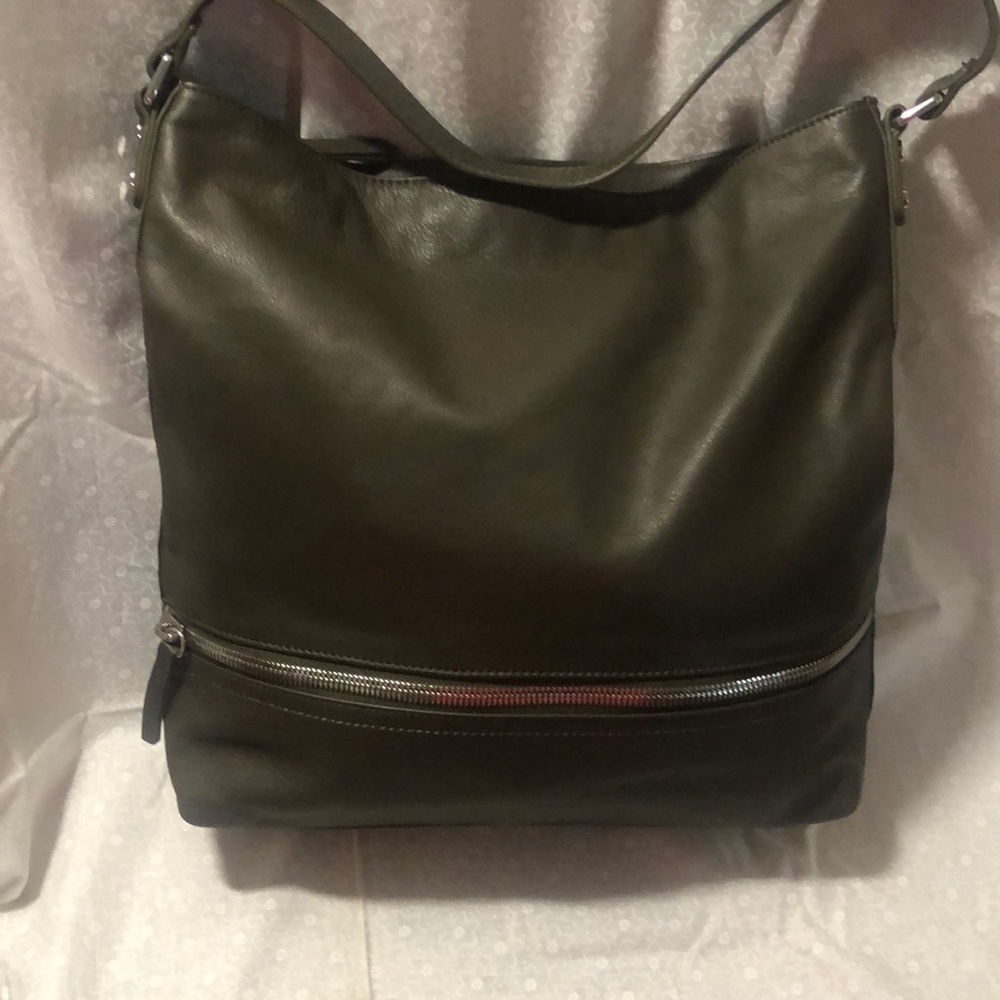 Margot New York, The Alma Olive Green Leather Hobo Bag